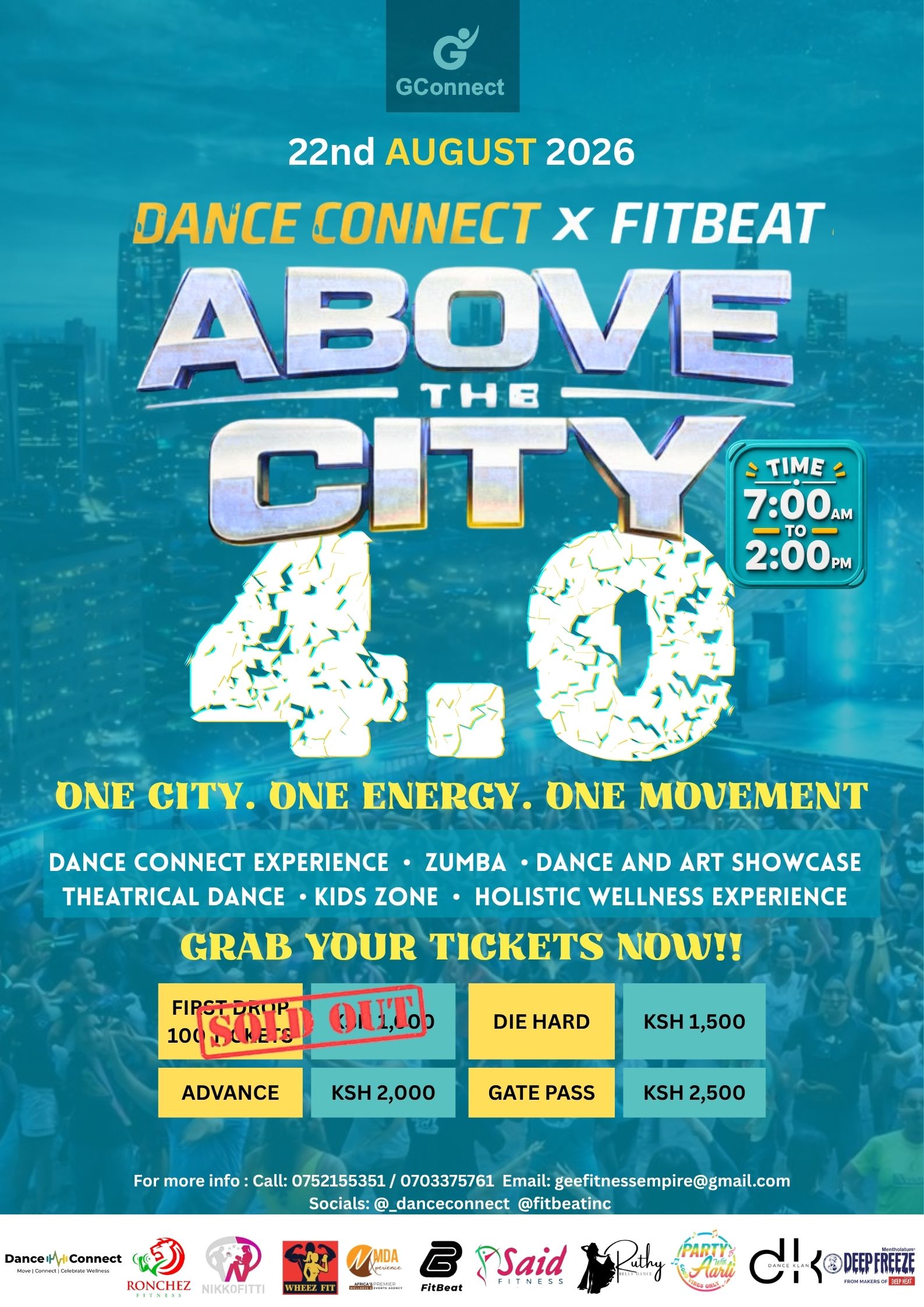 Dance Connect × FitBeat 4.0 — Above The City. August 22, 2026.