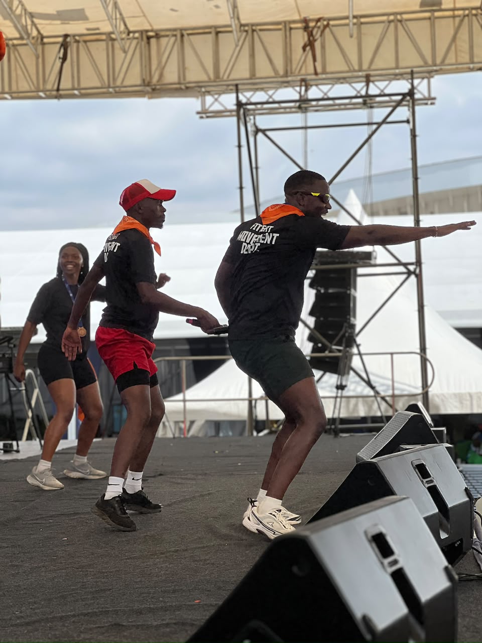Dance Connect performers on stage at Standard Chartered Marathon 2025
