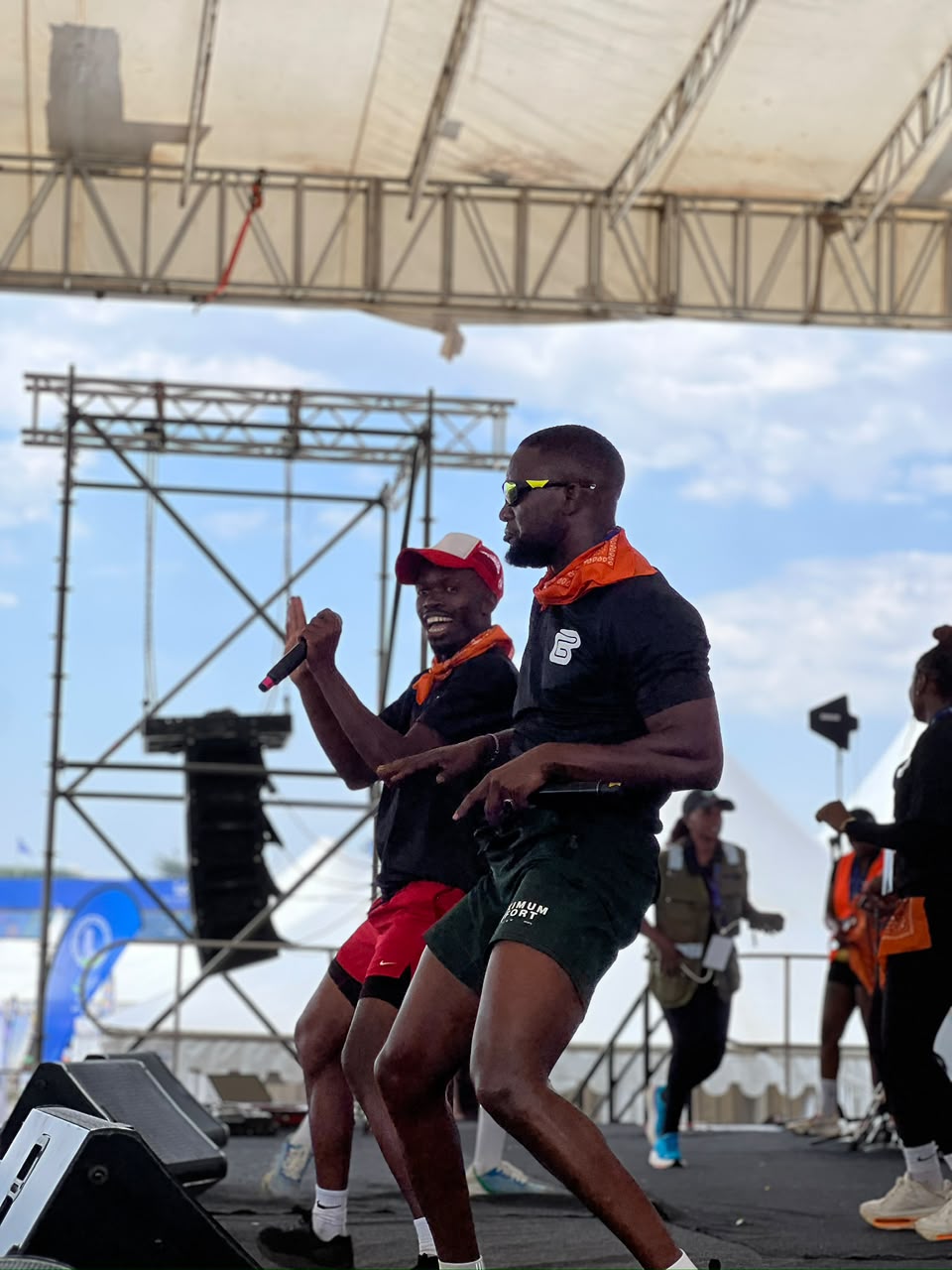 Dance Connect performers dancing on stage at Standard Chartered Marathon 2025